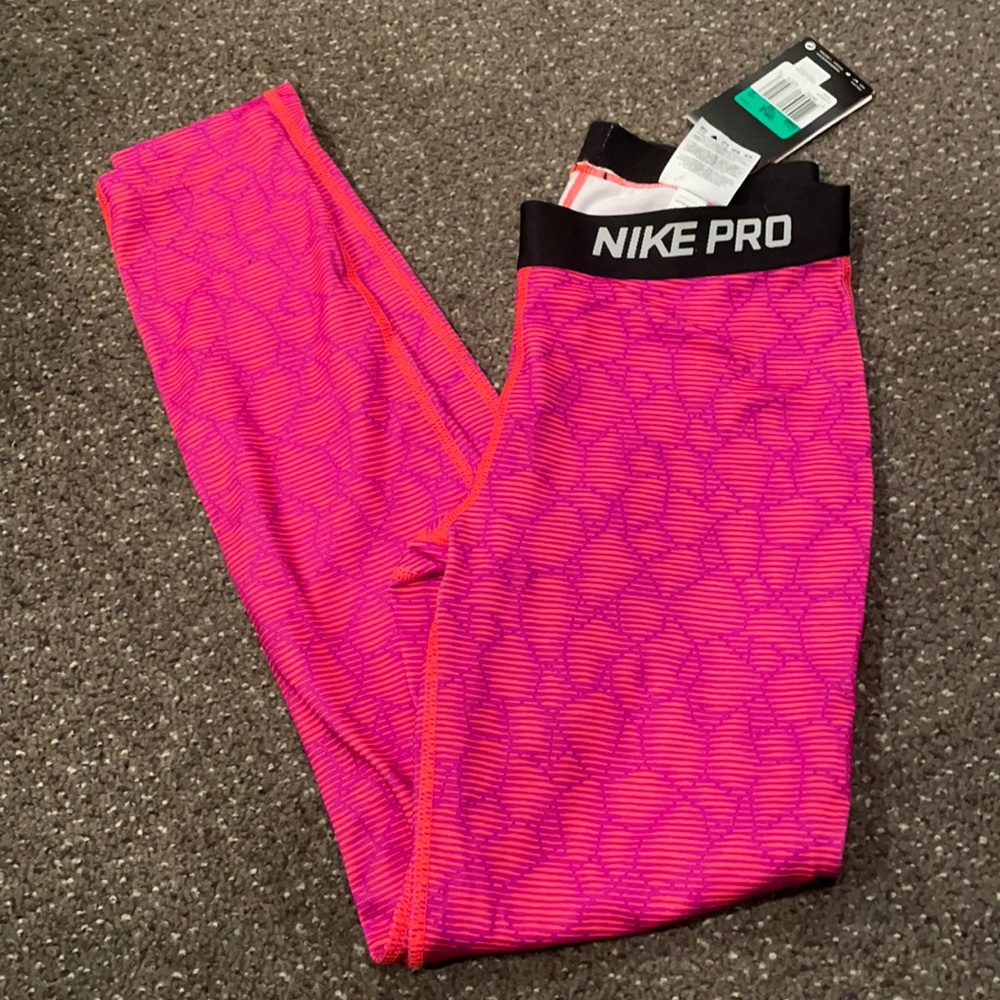 girls nike pro hyper warm leggings